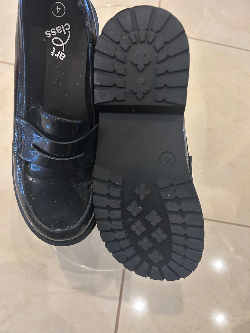 NWOT art class Black Patent Penny Loafers - Picture 3 of 3